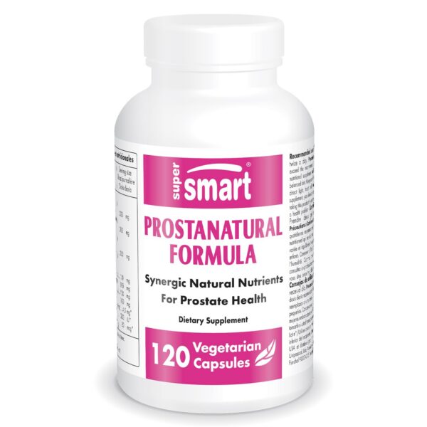 Envase Suplemento ProstaNatural de Supersmart, 120 cápsulas veganas