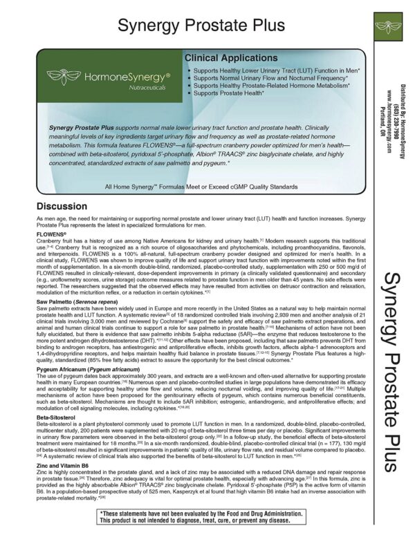 Version 1.0.0 suplemento próstata Synergy Prostate Plus ingredientes naturales