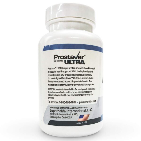 Version 1.0.0 empaque Prostavar Ultra detalle y presentación