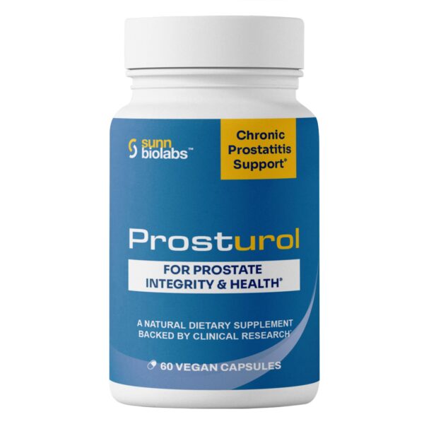 Frasco suplemento Prosturol para próstata y prostatitis 60 cápsulas