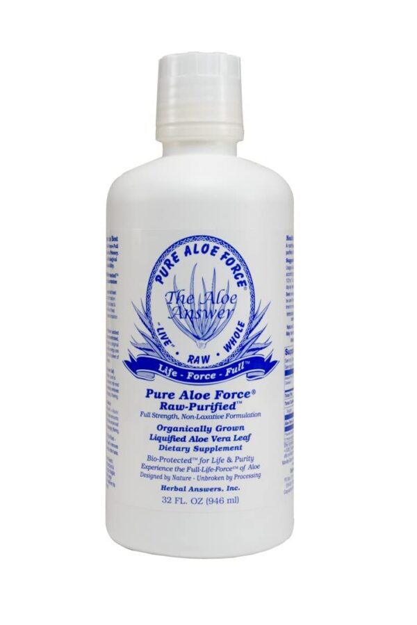 Suplemento puro Aloe Vera HERBAL ANSWERS botella 32oz