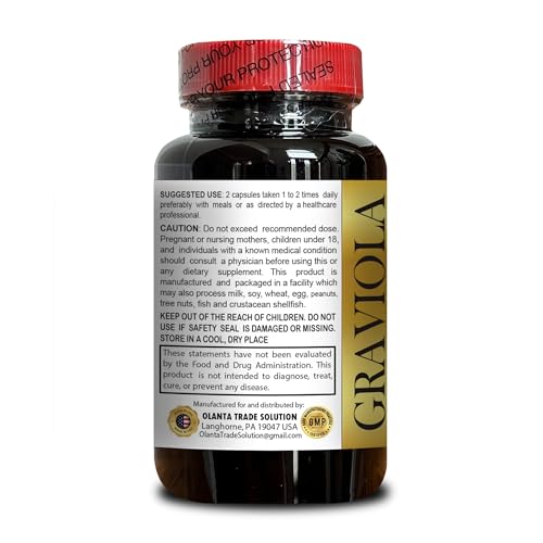 Version 1.0.0 Caja del suplemento de graviola con antioxidantes naturales