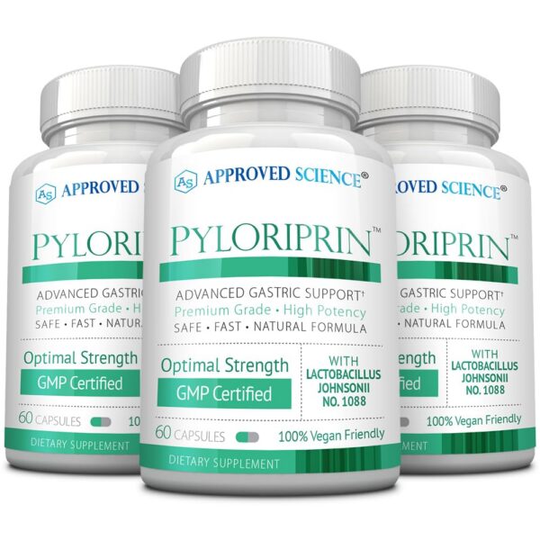 Suplemento Pyloriprin Approved Science caja 180 cápsulas