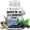Suplemento quercetina zinc y saúco 1200mg botella frontal