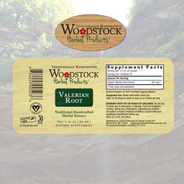 Suplemento raíz de valeriana Woodstock Herbal Products