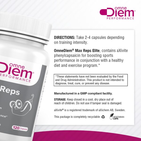 Suplemento para rendimiento deportivo Omne Diem 120ct