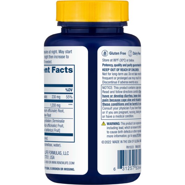 Suplemento Renew Life Cleanse More para salud digestiva sin gluten