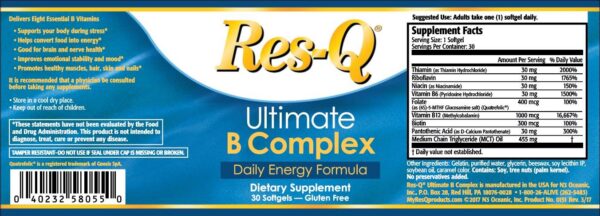 Suplemento Res-Q Complejo B para energía y salud cerebral
