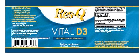 Suplemento Res-Q Vital D3 para bienestar general