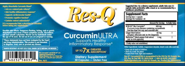 Res-Q Curcumin Ultra suplemento natural caja frontal