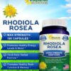 Suplemento Rhodiola Rosea con etiqueta frontal