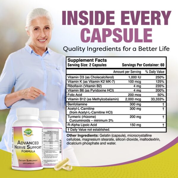 Suplemento RHP con acetil L-carnitina para salud nerviosa