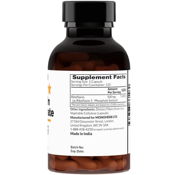 Suplemento riboflavina vitamina b2 monherb vista piel saludable