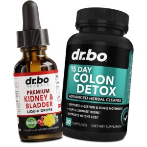 Version 1.0.0 Suplemento riñones y vejiga gotas detox orgánico DR BO botella