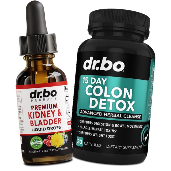 Suplemento riñones y vejiga gotas detox orgánico DR BO botella