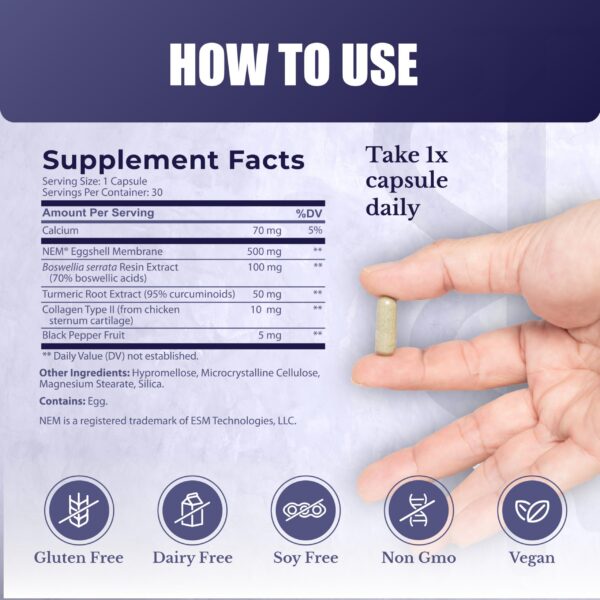 Suplemento para rodillas NATION HEALTH MD movilidad y reducción de dolor