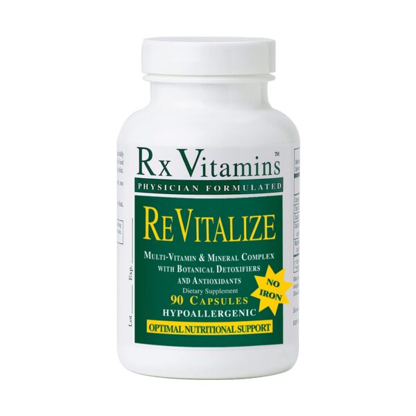 Suplemento Rx Vitamins ReVitalize sin hierro 90 cápsulas