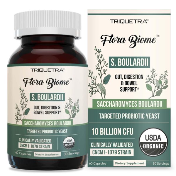 suplemento saccharomyces boulardii orgánico 10 billones UFC
