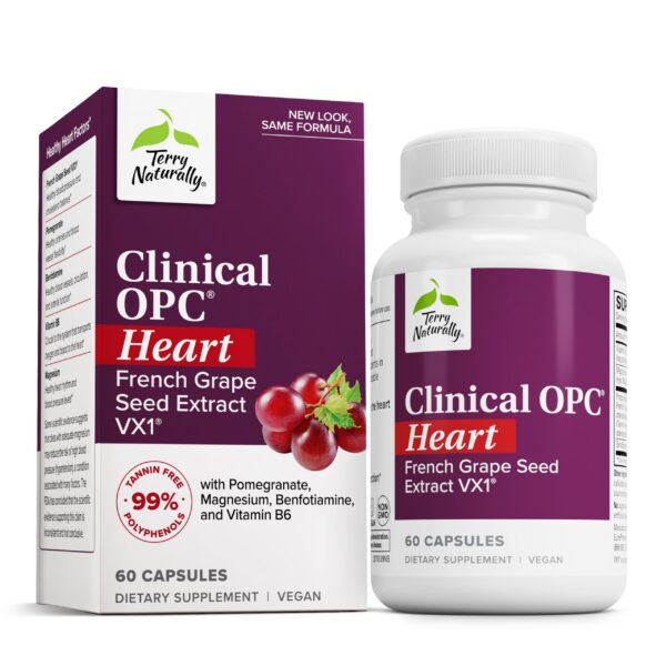 Version 1.0.0 Suplemento para salud del corazón Terry Naturally Clinical OPC con cápsulas