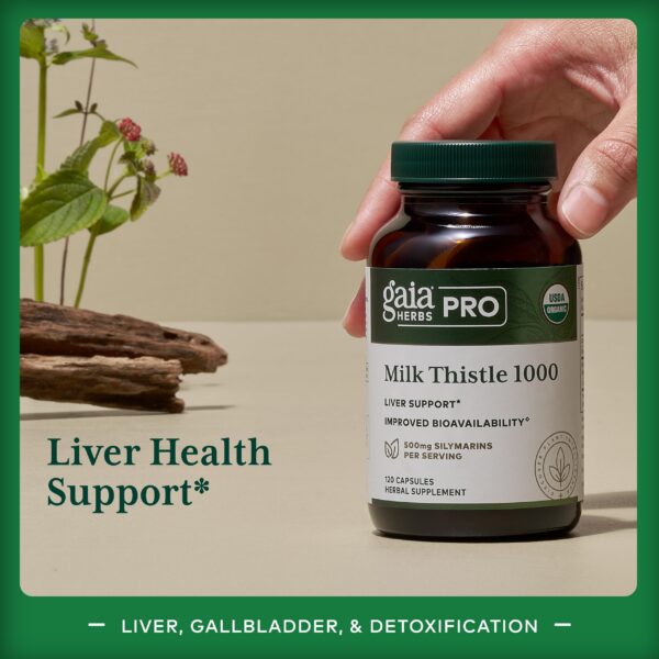 Suplemento para salud hepática Gaia Herbs Cardo Mariano