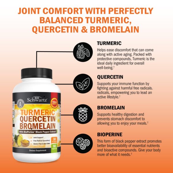 Suplemento para salud inmune y articular con BioPerine