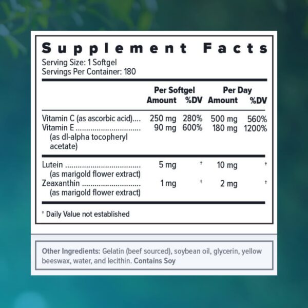 Suplemento para salud macular Focus Vitamins