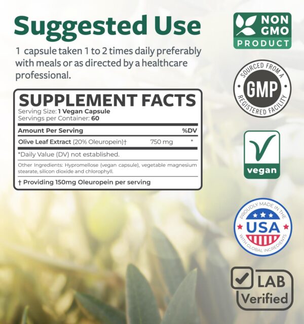 Version 1.0.0 Suplemento salud piel corazón hoja de olivo vegano