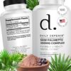 Suplemento de salud prostática Saw Palmetto Daily Defense frasco