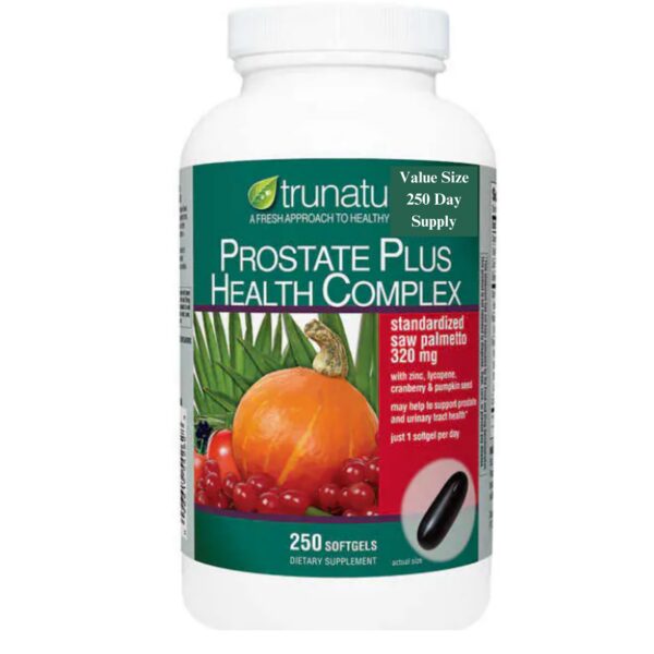 Suplemento salud prostática Tru Nature Saw Palmetto 250 cápsulas