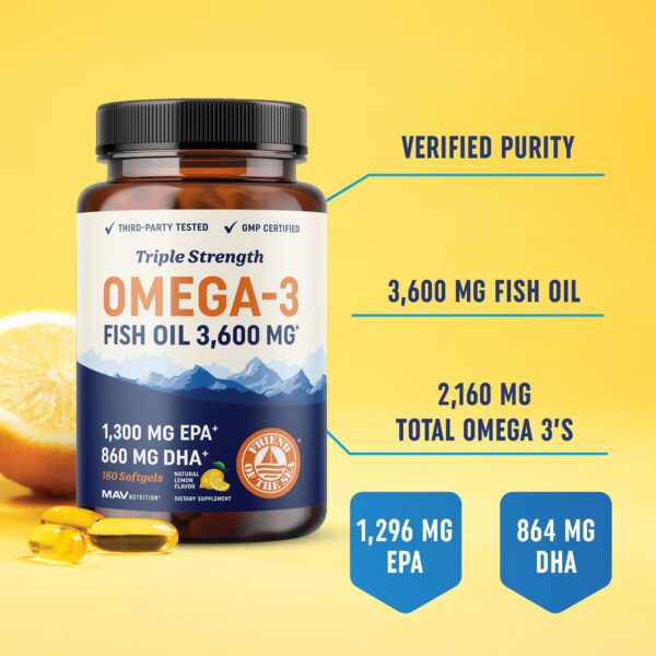 Suplemento saludable con Omega 3 cápsulas MAV Nutrition
