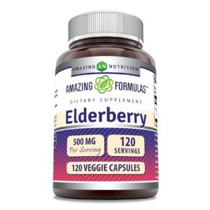 Suplemento de saúco Amazing Formulas 120 cápsulas vegetales