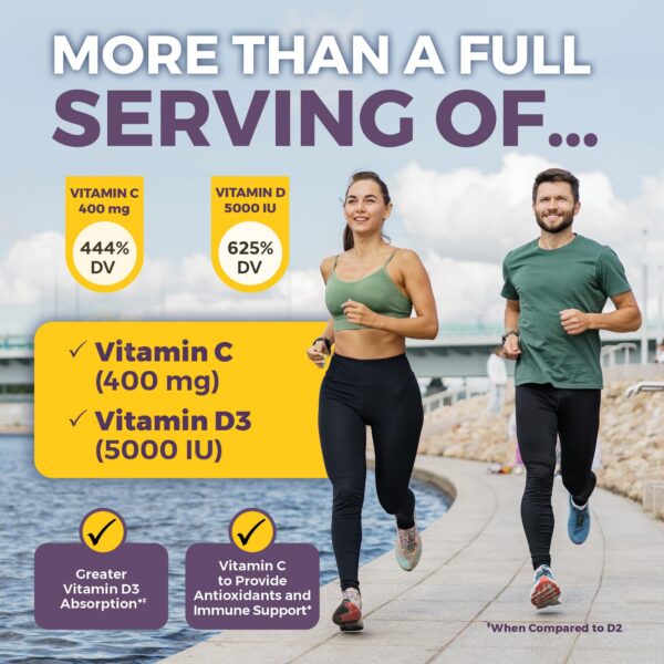 Suplemento de saúco, vitamina C y zinc de Viva Naturals