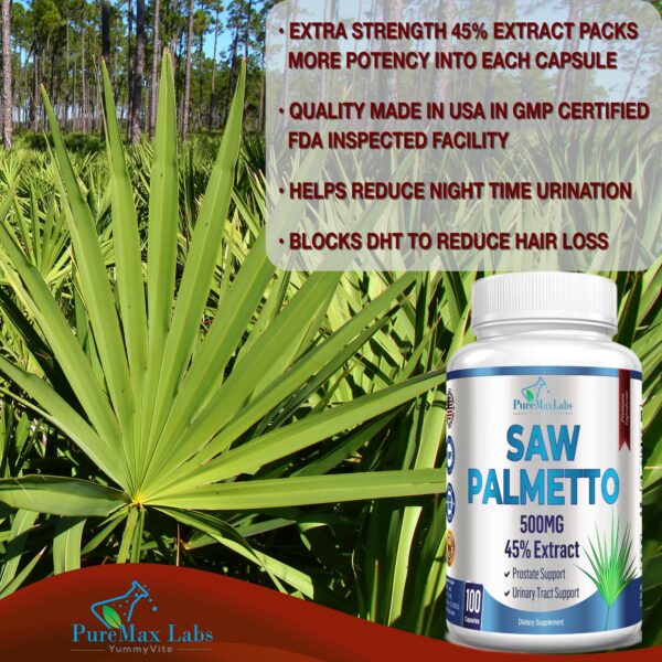 Version 1.0.0 Suplemento Saw Palmetto 45% extracto para próstata YUMMYVITE
