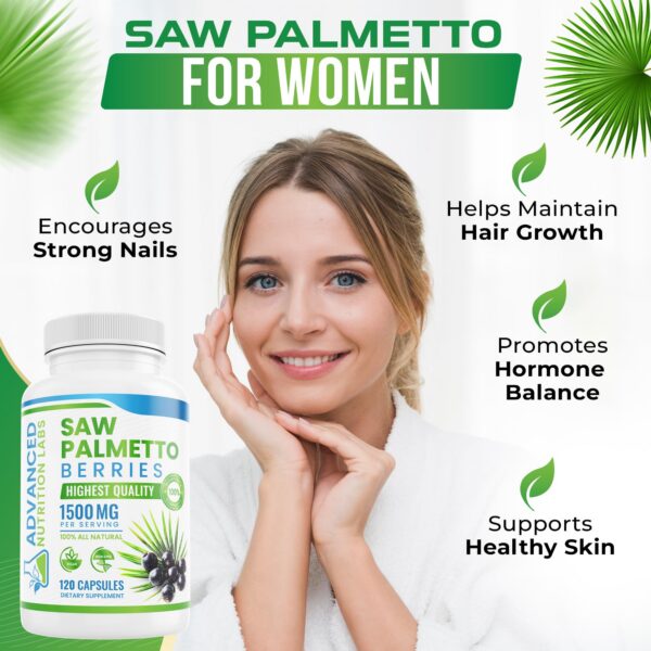 Suplemento Saw Palmetto Advanced Nutrition Labs para salud urinaria