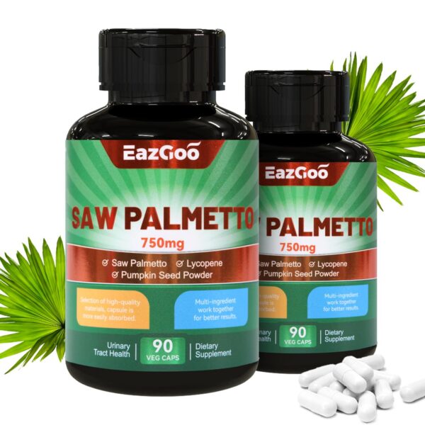 Version 1.0.0 Suplemento Saw Palmetto EAZGOO 750 mg con licopeno y calabaza