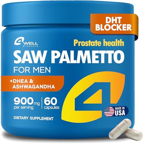 Suplemento Saw Palmetto para hombres soporte próstata 60 cápsulas