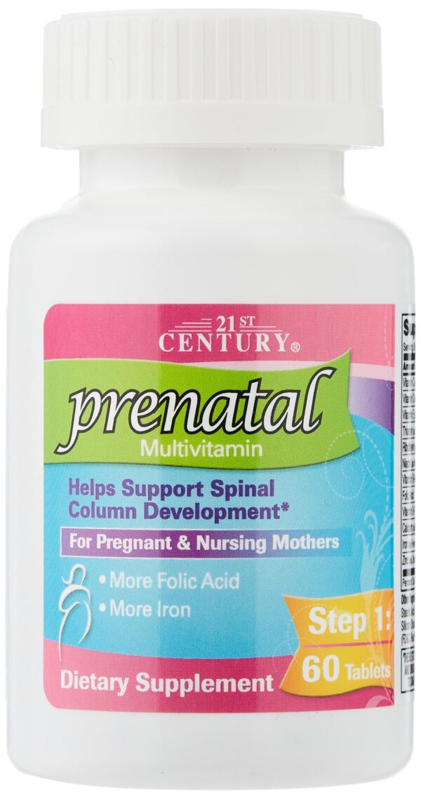 Suplemento seguro prenatal 21st Century sin gluten ni OGM