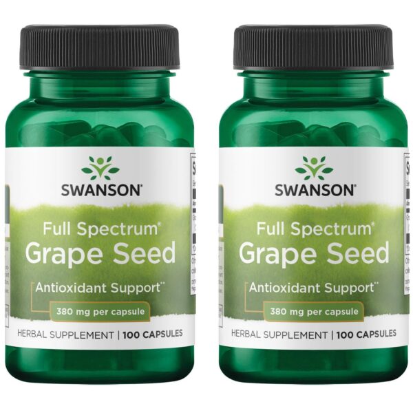 Suplemento semilla de uva Swanson antioxidante 380 mg 100 cápsulas