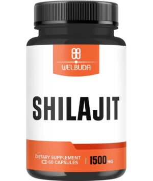 Suplemento Shilajit 1500 mg WELBUDA 60 cápsulas envase
