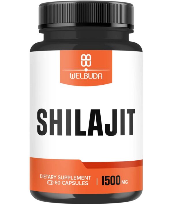 Version 1.0.0 Suplemento Shilajit 1500 mg WELBUDA 60 cápsulas envase