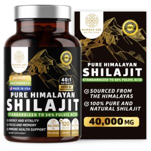 Version 1.0.0 Suplemento de shilajit puro del Himalaya 50% ácido fúlvico Number One