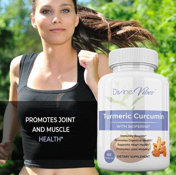 Suplemento sin gluten de cúrcuma con pimienta negra y jengibre