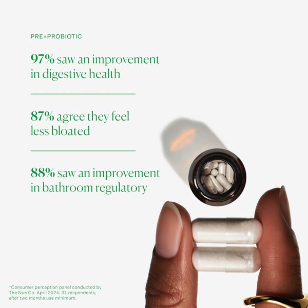 The Nue Co Debloat y prebiótico probiótico paquete