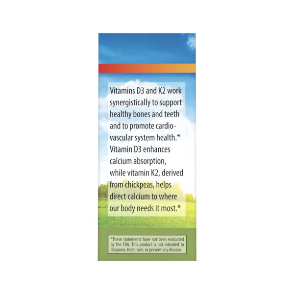 Suplemento sin OGM y libre de lácteos Carlson D3+K2