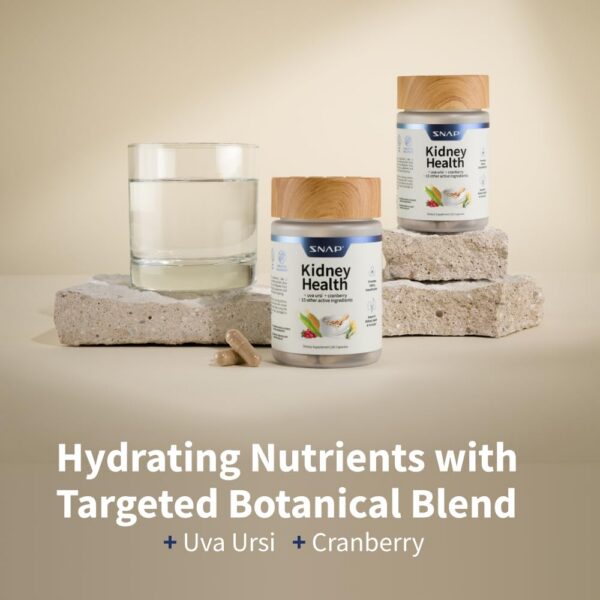 Suplemento Snap con uva ursi y arándano para salud renal