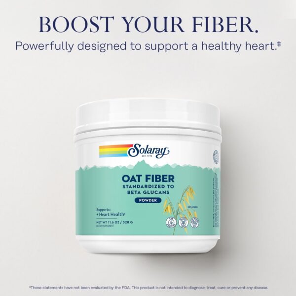 Suplemento Solaray fibra avena en bebida saludable