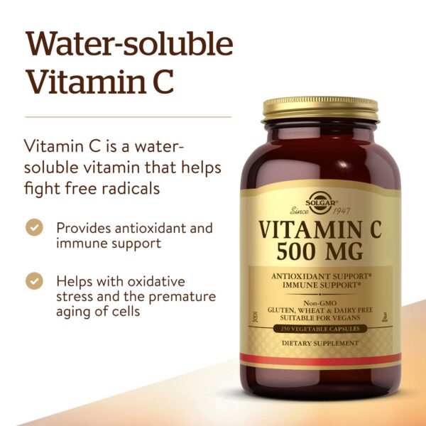 Suplemento Solgar vitamina c antioxidante