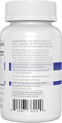 Suplemento Somulin con melatonina valeriana manzanilla 5-HTP