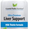 Frasco de suplemento soporte hígado Crystal Peaks con 22 hierbas