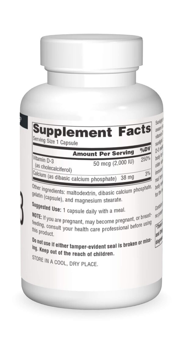 Suplemento Source Naturals vitamina D-3 2000 UI